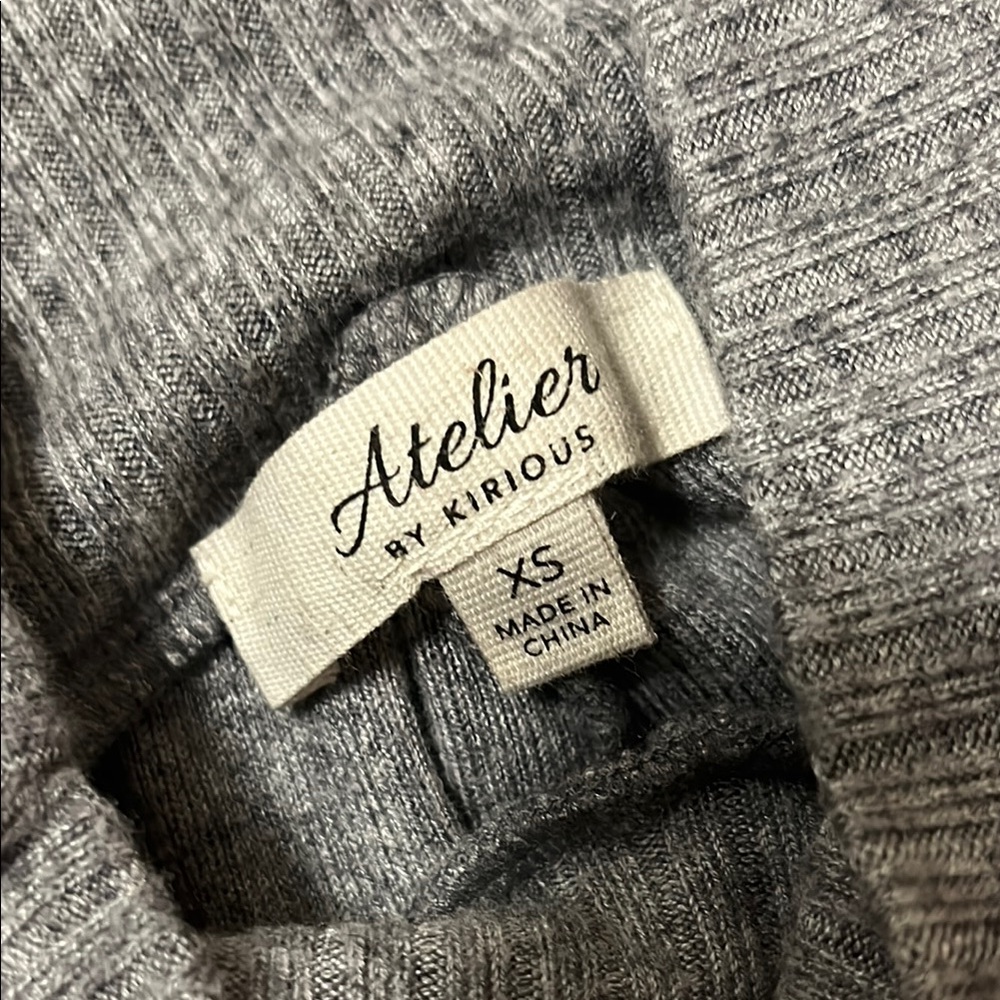 Gray Women's Ribbed Pants - Picture 2 of 4